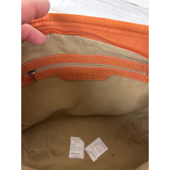 Jen & Co Women’s Brick Sadie Vegan Leather Aztec Fringe Boho Crossbody Bag NEW - Picture 7 of 10